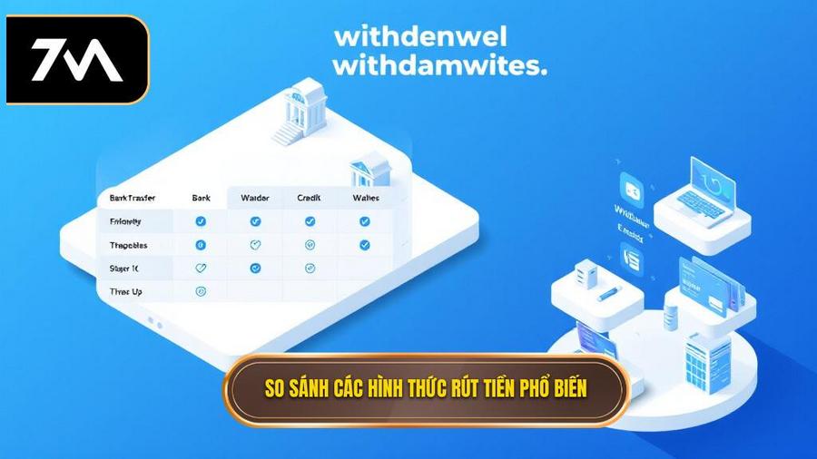 So sánh các hình thức rút tiền phổ biến