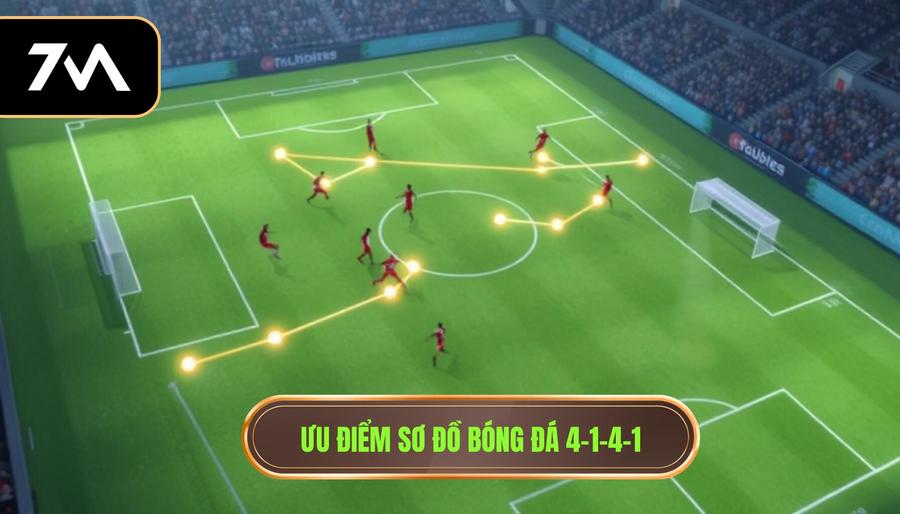 Ưu điểm sơ đồ bóng đá 4-1-4-1